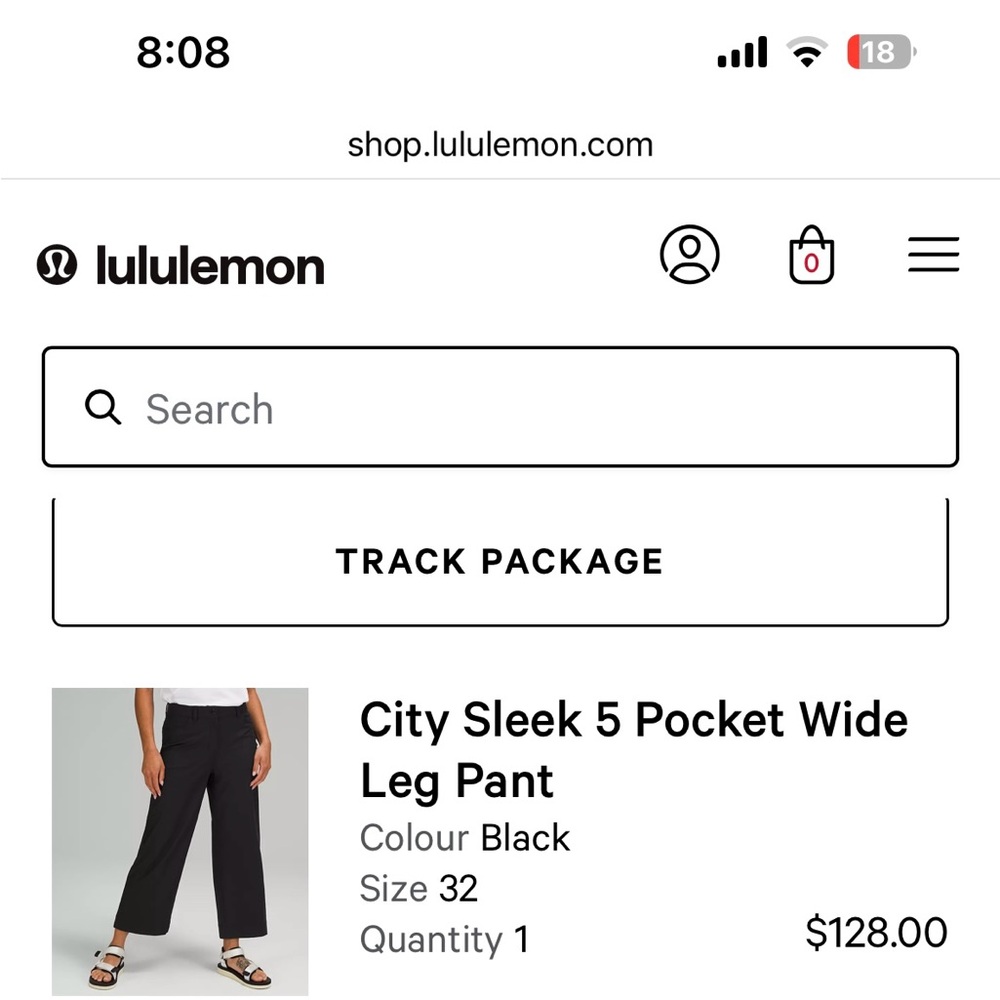 Lululemon City Sleek 5 Pocket Wide Leg Pant